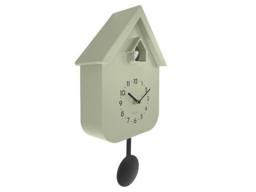 Wandklok NeXtime Twitter 21,5x41,5 cm olijfgroen