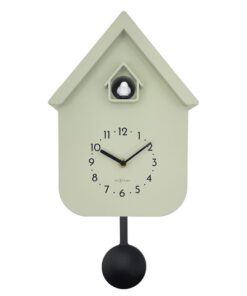 Wandklok NeXtime Twitter 21,5x41,5 cm olijfgroen