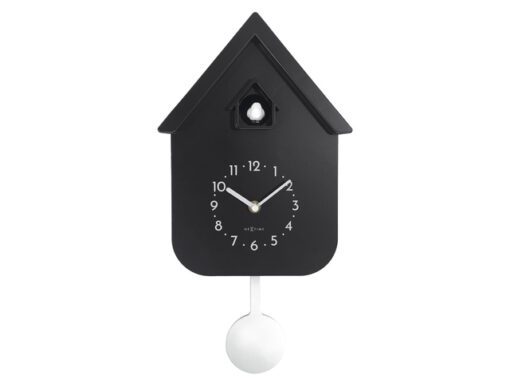 Wandklok NeXtime Twitter 21,5x41,5 cm zwart
