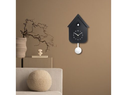 Wandklok NeXtime Twitter 21,5x41,5 cm zwart