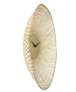 natuurlijke sfeer uit. Het unieke spiraalvormige patroon creëert een betoverend middelpunt en mengt organische elegantie met moderne eenvoud. Dit opvallende ontwerp is een perfect statement voor natuurliefhebbers. Deze stille klok werkt op 1 x AA batterij (niet meegeleverd).