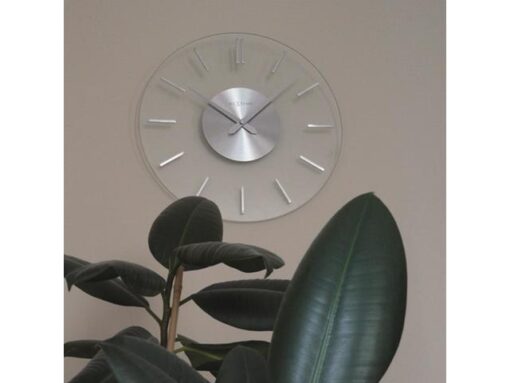 Wandklok NeXtime dia. 31 cm, glas, Stripe