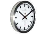 Wandklok NeXtime dia. 35 cm, aluminium, wit, 'Station'      Radio Controlled (DCF)