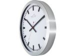 Wandklok NeXtime dia. 35 cm, aluminium, wit, 'Station'      Radio Controlled (DCF)