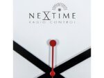 Wandklok NeXtime dia. 35 cm, aluminium, wit, 'Station'      Radio Controlled (DCF)