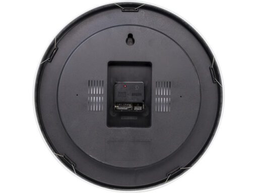 Wandklok NeXtime dia. 35 cm, aluminium, wit, 'Station'      Radio Controlled (DCF)
