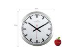 Wandklok NeXtime dia. 35 cm, aluminium, wit, 'Station'      Radio Controlled (DCF)