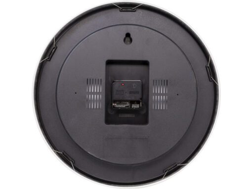Wandklok NeXtime dia. 35 cm, aluminium, wit, 'Station'      Radio Controlled (DCF)