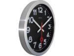 Wandklok NeXtime dia. 35 cm, geborsteld aluminium, 'Station'