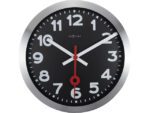 Wandklok NeXtime dia. 35 cm, geborsteld aluminium, 'Station'