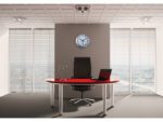 Wandklok NeXtime dia. 35 cm, geborsteld aluminium, 'Station'