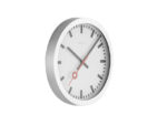 Wandklok NeXtime dia. 35 cm, geborsteld aluminium, 'Station'