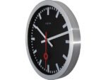 Wandklok NeXtime dia. 35 cm, geborsteld aluminium, 'Station'