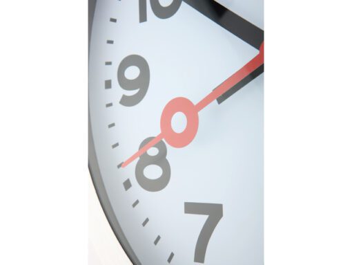 Wandklok NeXtime dia. 35 cm, geborsteld aluminium, 'Station'