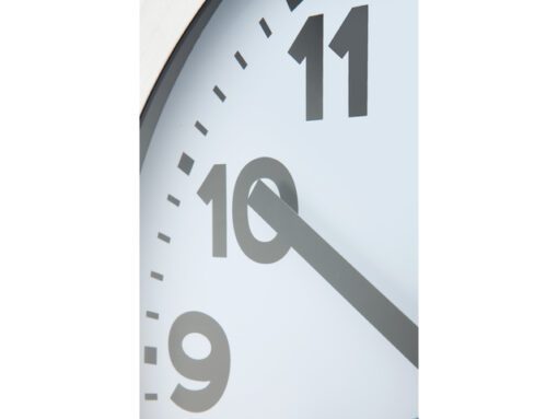 Wandklok NeXtime dia. 35 cm, geborsteld aluminium, 'Station'