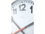 Wandklok NeXtime dia. 35 cm, geborsteld aluminium, 'Station'