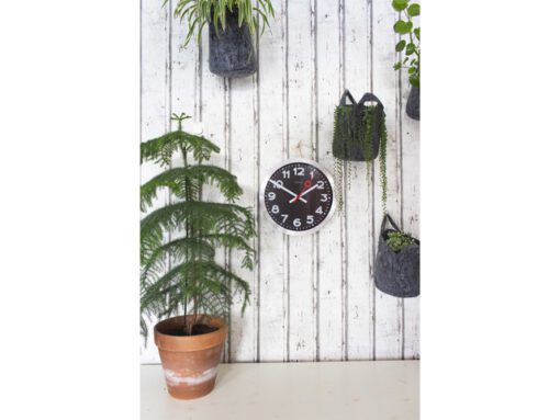 Wandklok NeXtime dia. 35 cm, geborsteld aluminium, 'Station'