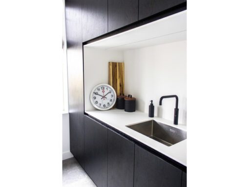 Wandklok NeXtime dia. 35 cm, geborsteld aluminium, 'Station'