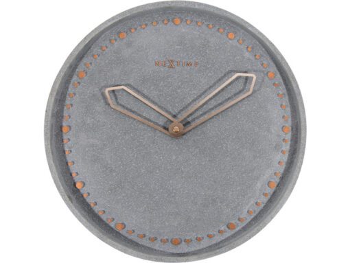 Wandklok NeXtime dia. 35 cm, polyresin, grijs