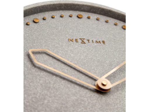 Wandklok NeXtime dia. 35 cm, polyresin, grijs