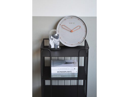 Wandklok NeXtime dia. 35 cm, polyresin, grijs