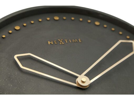 Wandklok NeXtime dia. 35 cm, polyresin, zwart
