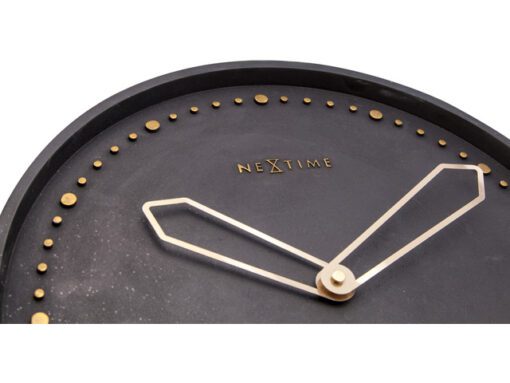 Wandklok NeXtime dia. 35 cm, polyresin, zwart
