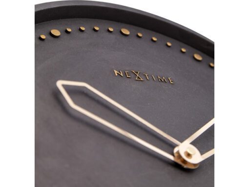 Wandklok NeXtime dia. 35 cm, polyresin, zwart
