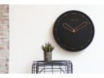 Wandklok NeXtime dia. 35 cm, polyresin, zwart
