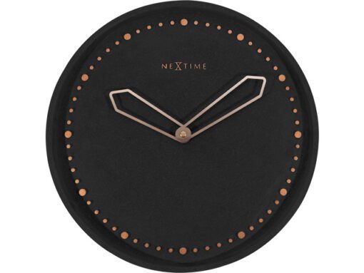 Wandklok NeXtime dia. 35 cm, polyresin, zwart