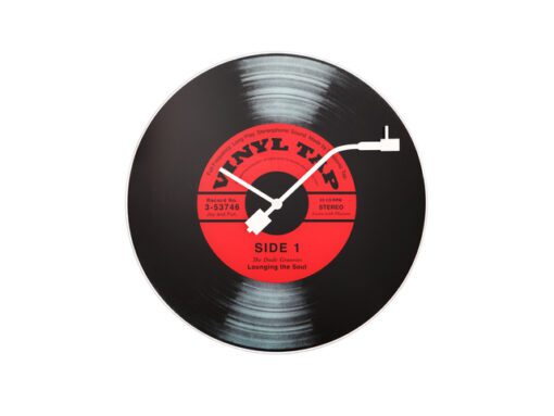 Wandklok NeXtime dia. 43 cm, glas, 'Vinyl Tap'