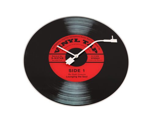 Wandklok NeXtime dia. 43 cm, glas, 'Vinyl Tap'