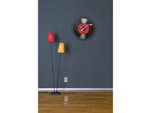 Wandklok NeXtime dia. 43 cm, glas, 'Vinyl Tap'