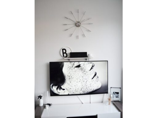 Wandklok NeXtime dia. 58 cm, metaal, zilver, 'Plug inn'