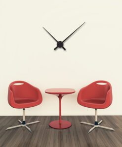 Wandklok NeXtime dia. 85 cm, aluminium, zwart, Hands