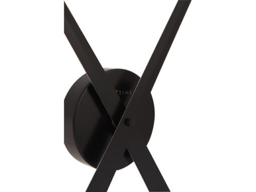 Wandklok NeXtime dia. 85 cm, aluminium, zwart, Hands