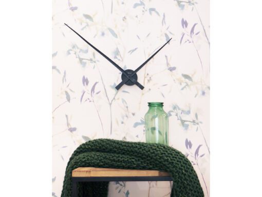 Wandklok NeXtime dia. 85 cm, aluminium, zwart, Hands