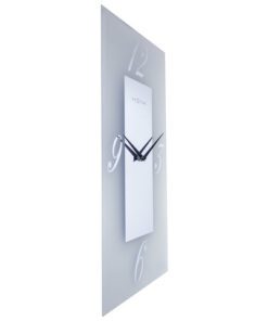 De NeXtime Dali stille wandklok (20x50cm) met rechthoekige matglazen wijzerplaat en spiegelende cijfers biedt elegantie en schoonheid. Deze klok zal een vleugje eigentijdse verfijning toevoegen aan uw interieur. Deze klok werkt op 1 x AA-batterij (niet inbegrepen).