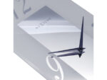 Wandklok Nextime 20x50cm glas Frosted/Mirror Dali
