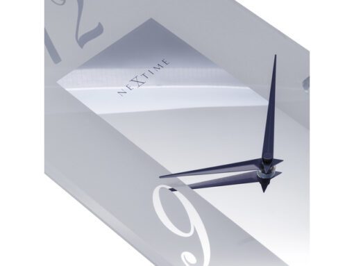 Wandklok Nextime 20x50cm glas Frosted/Mirror Dali