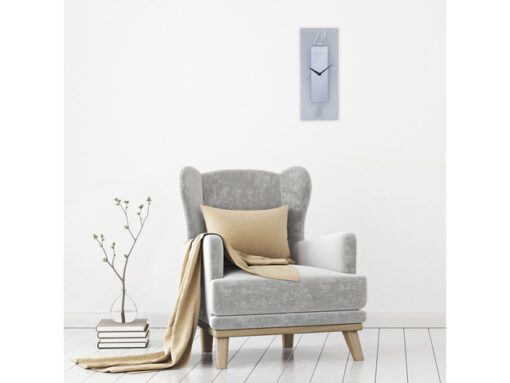 Wandklok Nextime 20x50cm glas Frosted/Mirror Dali