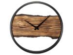 Wandklok Nextime 45cm Forest Large hout/metaal stil uurwerk