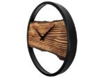 Wandklok Nextime 45cm Forest Large hout/metaal stil uurwerk
