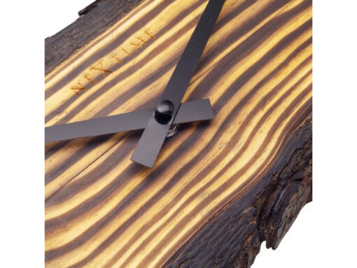 Wandklok Nextime 45cm Forest Large hout/metaal stil uurwerk