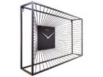 Wandklok Nextime 70x45x15 cm zwart metaal Vasco