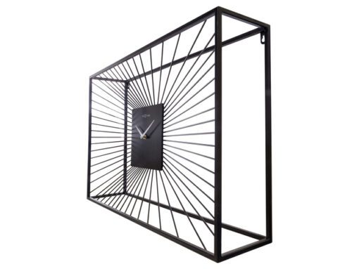 Wandklok Nextime 70x45x15 cm zwart metaal Vasco