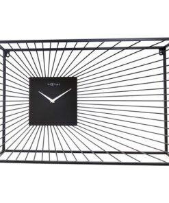 Wandklok Nextime 70x45x15 cm zwart metaal Vasco