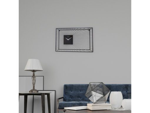 Wandklok Nextime 70x45x15 cm zwart metaal Vasco