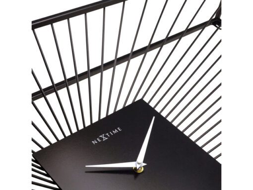 Wandklok Nextime 70x45x15 cm zwart metaal Vasco