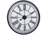 Wandklok Nextime Cleopatra Mirror dia 56cm glas zwart